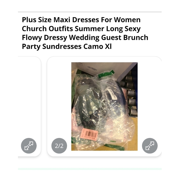 SUZONANNA - XL Green Camo Maxi Dress - Picture 10 of 10